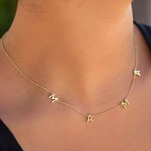 ✨✨Gold Dainty Mama Initial Necklace✨✨